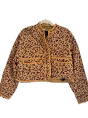 7 For All Mankind Quilted Floral Jacket • NWT • Cropped Boho Style (Size M)